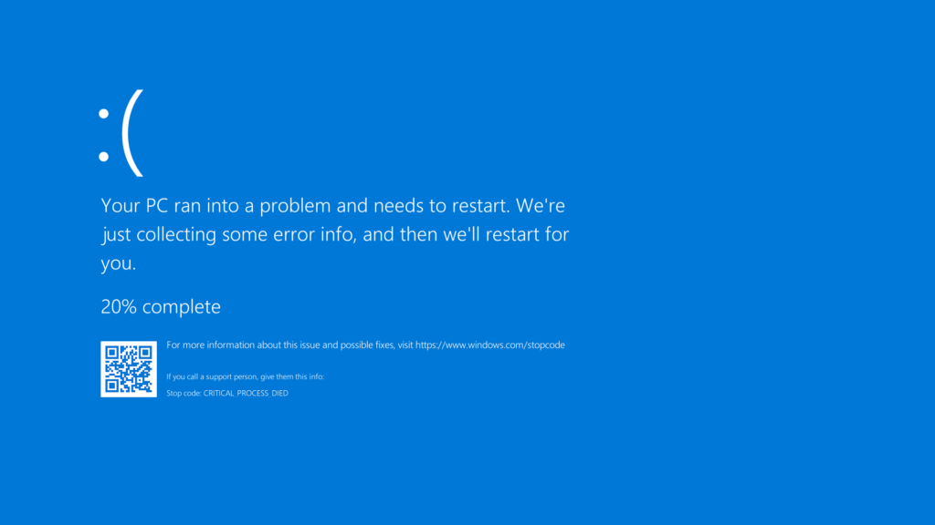 Plavi ekran smrti BSOD Windows 10
