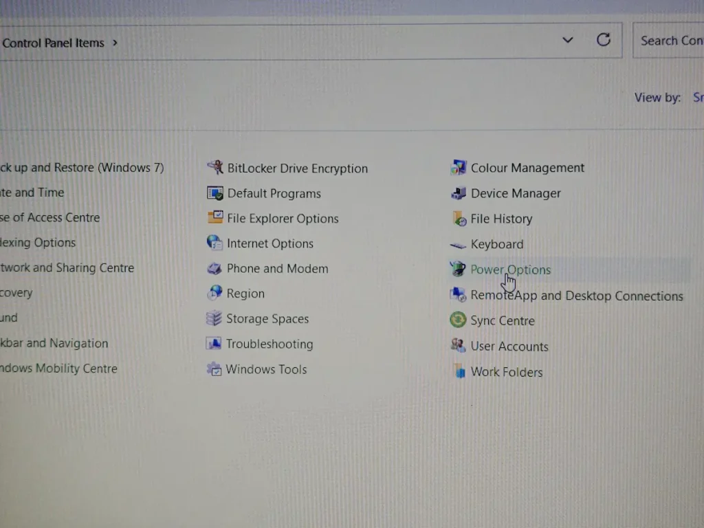 Podešavanja napajanja i Power Options u Control Panelu