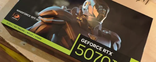 Gigabyte GeForce RTX 5070 Ti grafička kartica na pultu MKračunari servisa