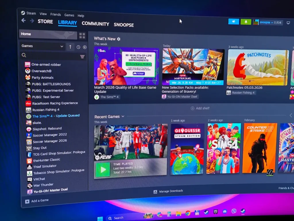 Digitalna biblioteka igara vezana za nalog na Steam platformi