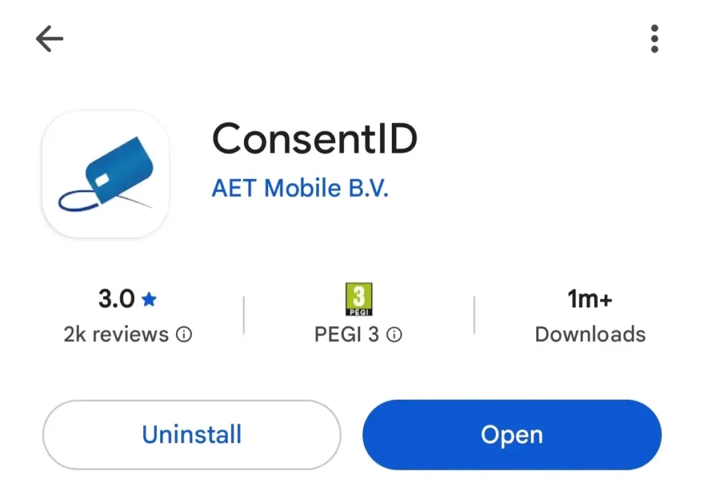 ConsentID aplikacija na Google Play prodavnici