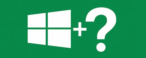 Ilustracija Windows tastera sa znakom pitanja