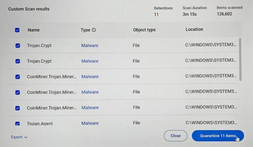Antivirus skeniranje otkriva opasne trojance i malvere na računaru